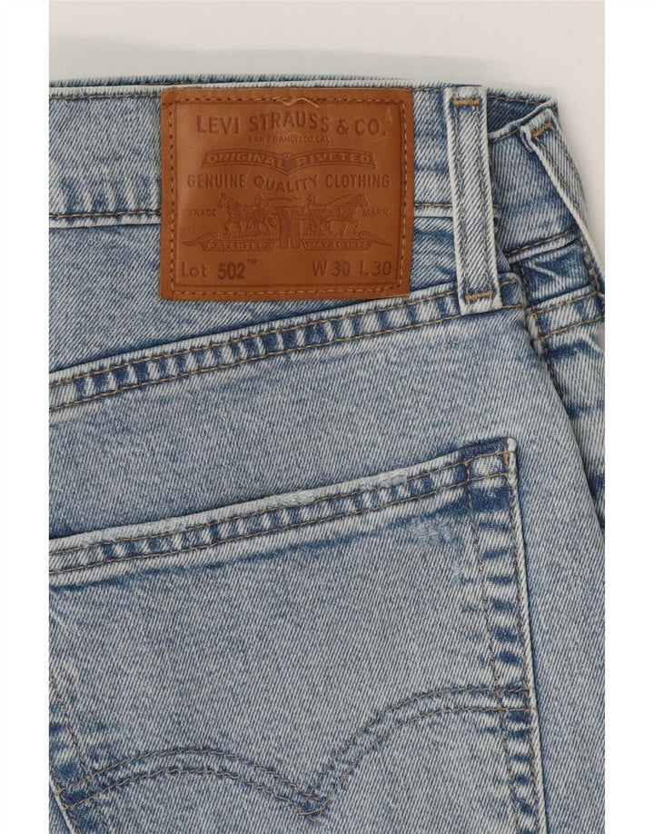 Levi's Hombre 502 Vaqueros cónicos desgastados W30 L30 Algodón azul