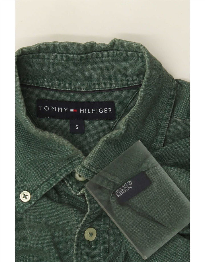 Camisa Tommy Hilfiger Hombre Small Verde Algodón