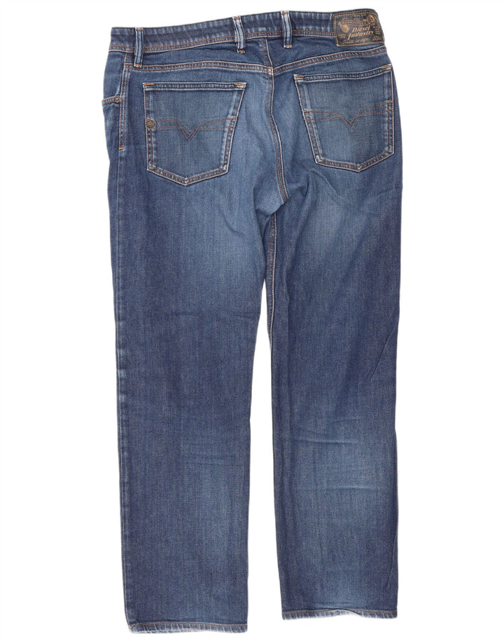 Diesel Hombre Waykee Regular Vaqueros Rectos W34 L28 Algodón Azul