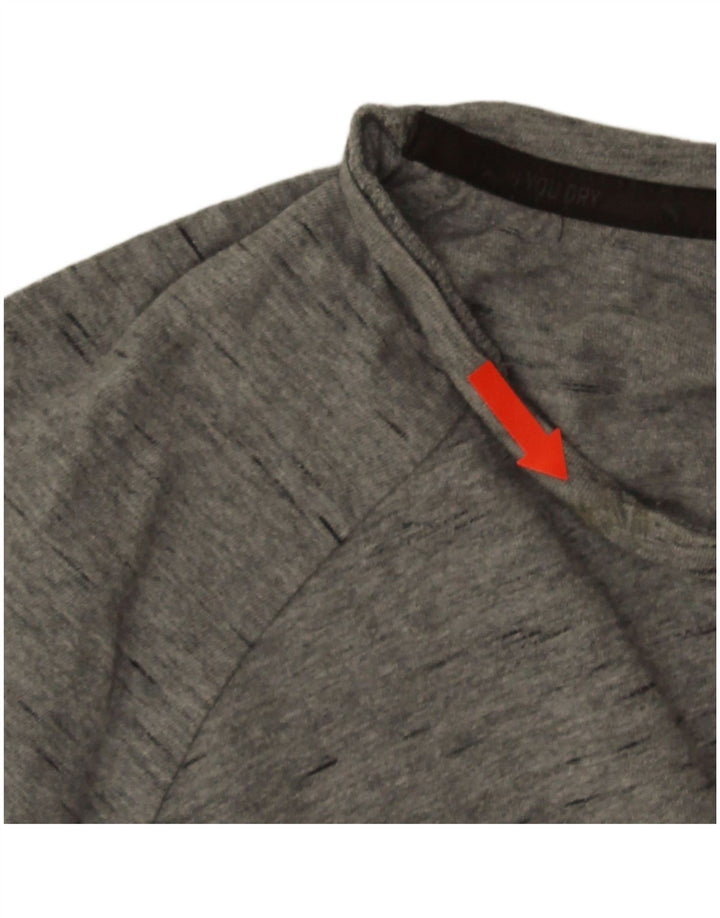 Camiseta Puma para hombre Top grande de algodón moteado gris