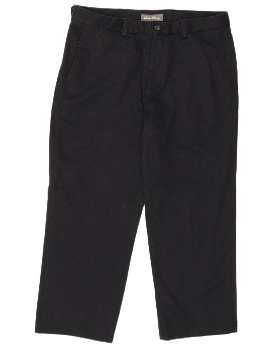 EDDIE BAUER Mens Straight Chino Trousers W34 L27 Black