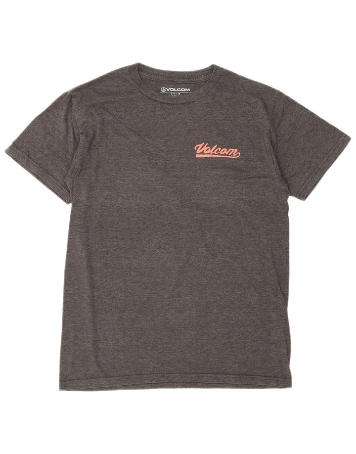 Volcom Camiseta gráfica para hombre Top Small Grey Cotton