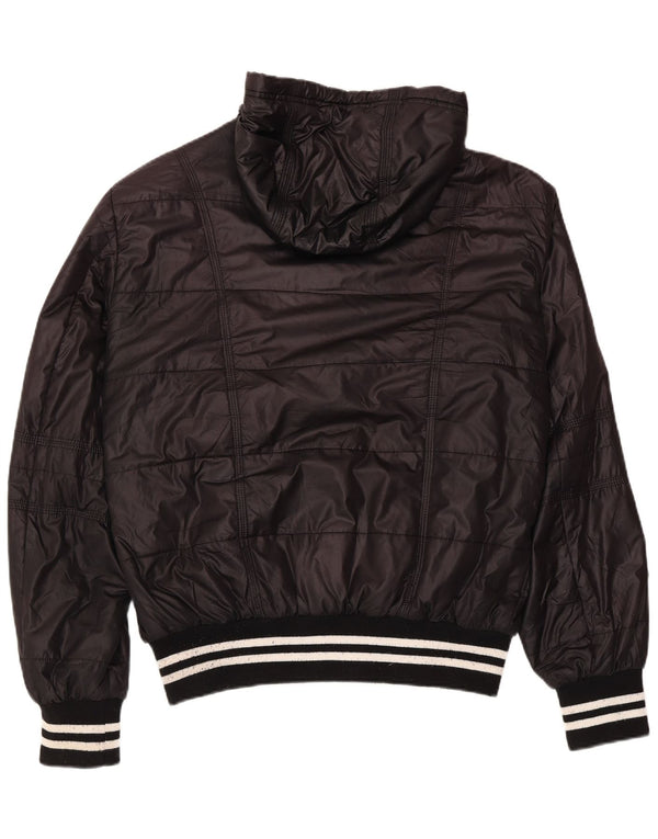 Kappa Chaqueta acolchada con capucha para hombre UK 42 XL Poliéster negro