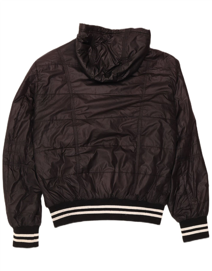 Kappa Chaqueta acolchada con capucha para hombre UK 42 XL Poliéster negro