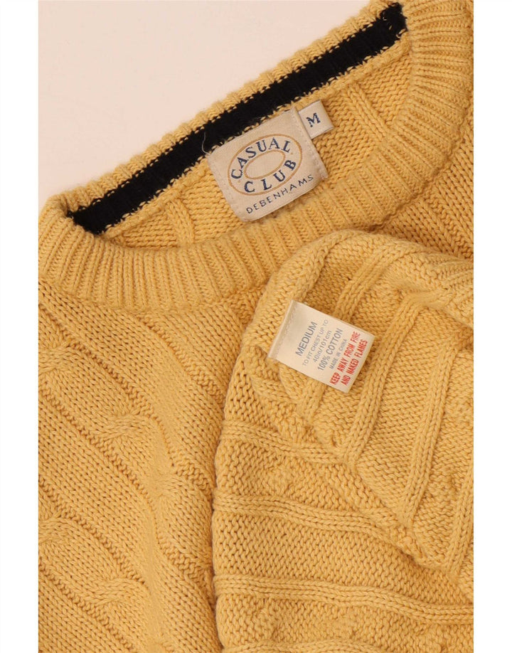 Debenhams Jersey De Cuello Redondo Para Hombre De Algodón Amarillo Medio