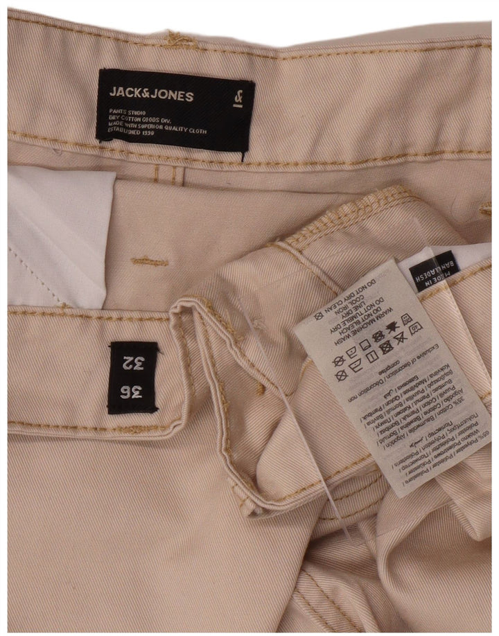 JACK & JONES Pantalones cargo cargo para hombre W36 L23 Poliéster beige