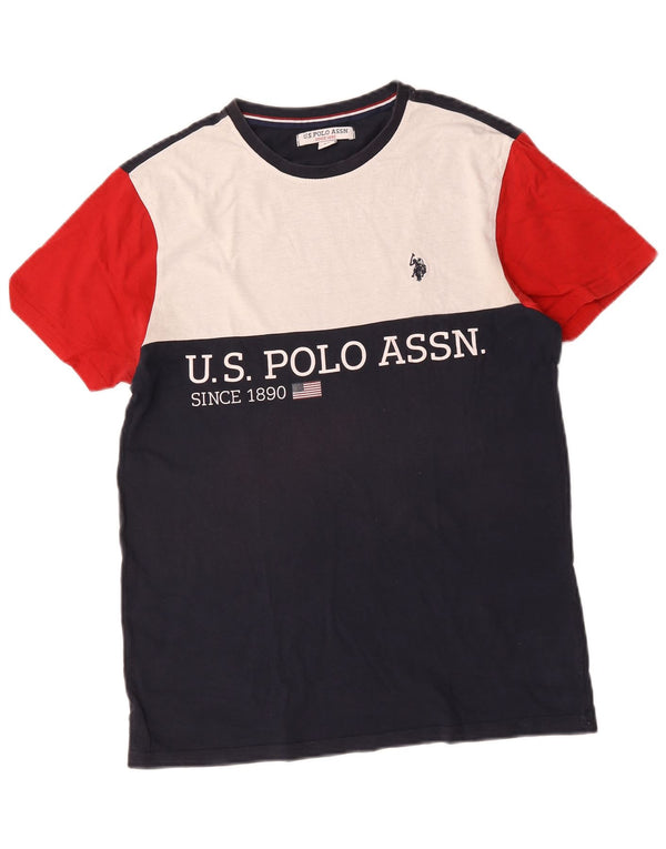 Asociación de Polo de EE. UU. Camiseta Estampada Con Estampado Top Medium Azul Marino Colorblock |
