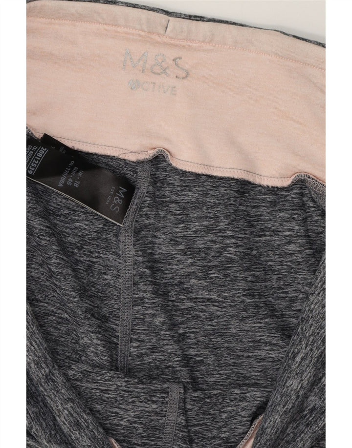 MARKS & SPENCER Leggings para mujer ES 40 XL Poliéster con bloques de color gris