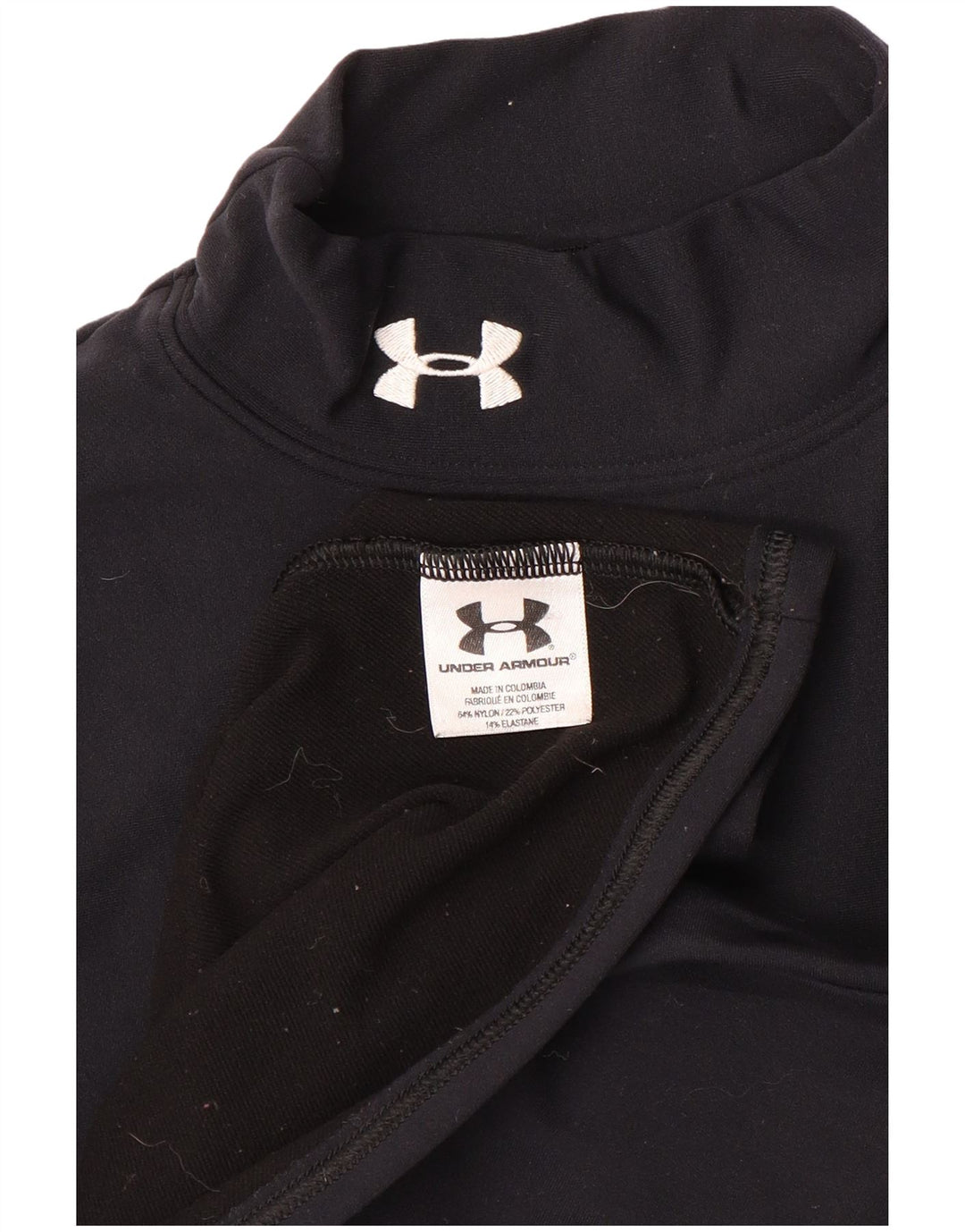 Under Armour Camiseta de manga larga para mujer UK 10 Small Black Nylon