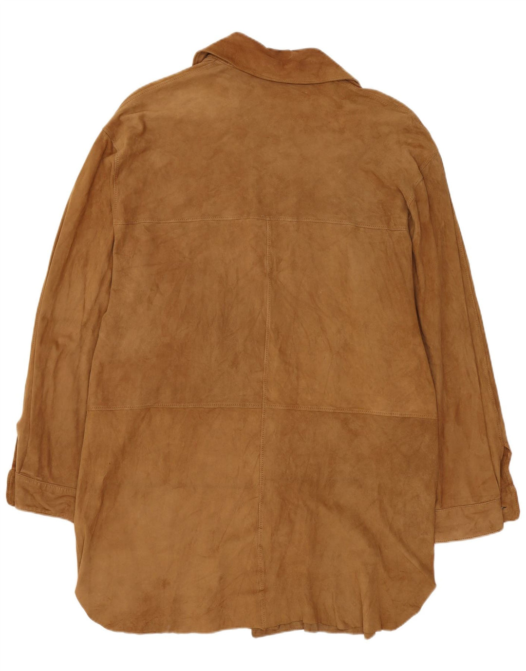 Abrigo vintage de ante para mujer IT 42 Cuero beige medio