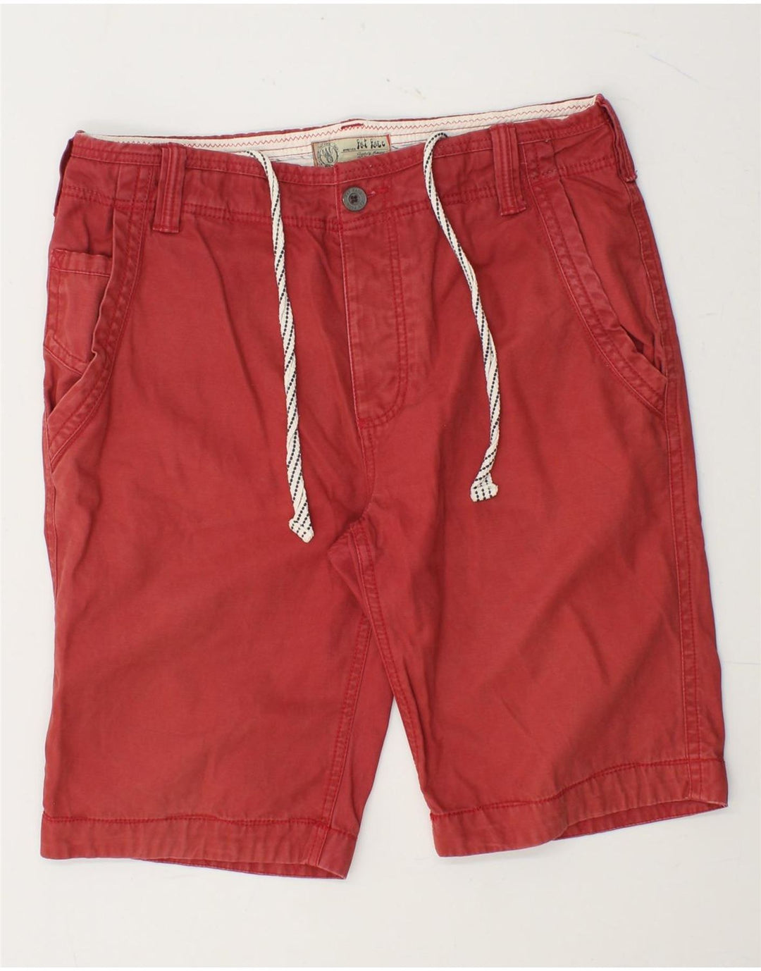 FAT FACE Pantalones cortos chinos para hombre W34 Algodón rojo grande