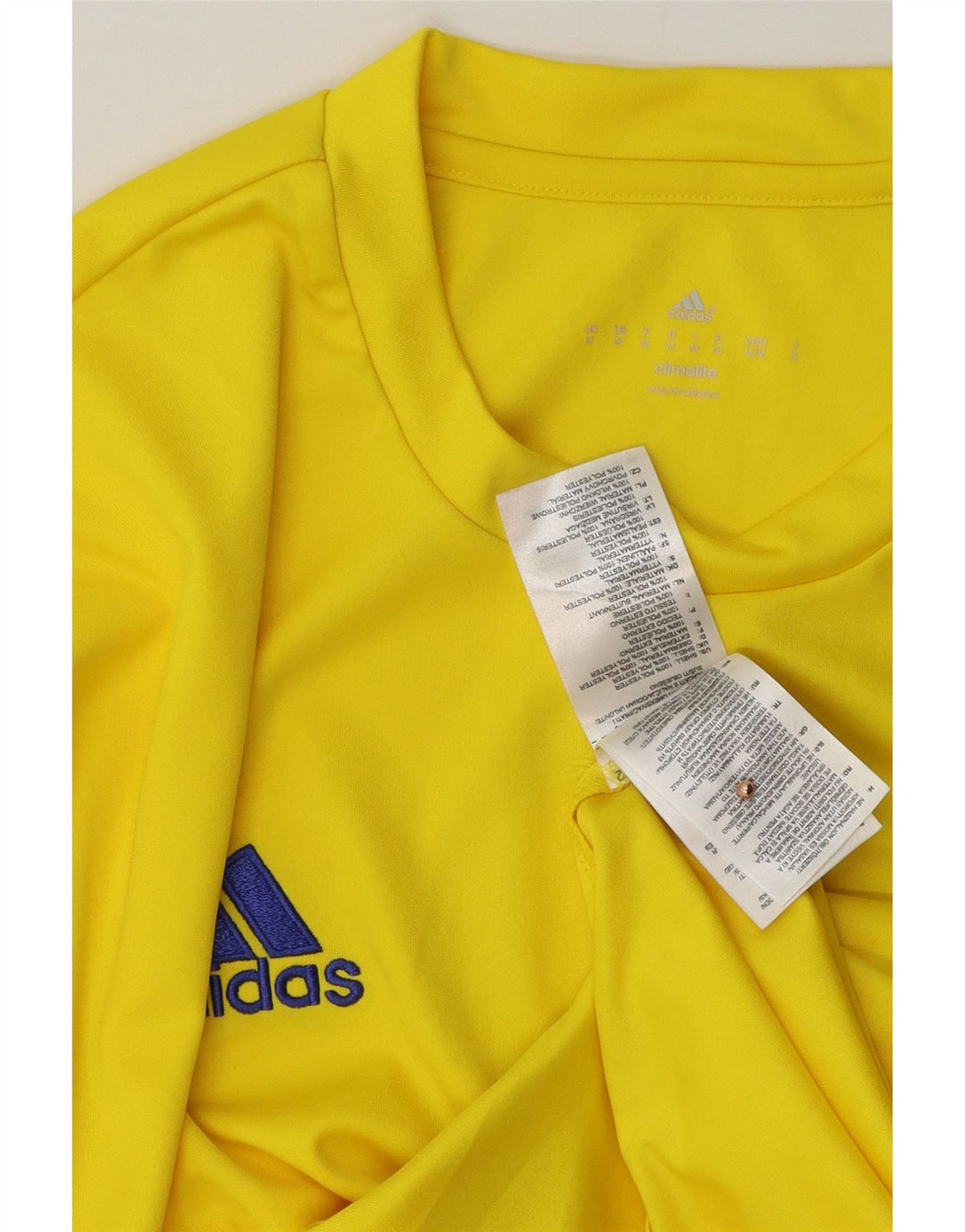 Adidas Hombre Climalite Graphic Camiseta Top Poliéster Amarillo Medio