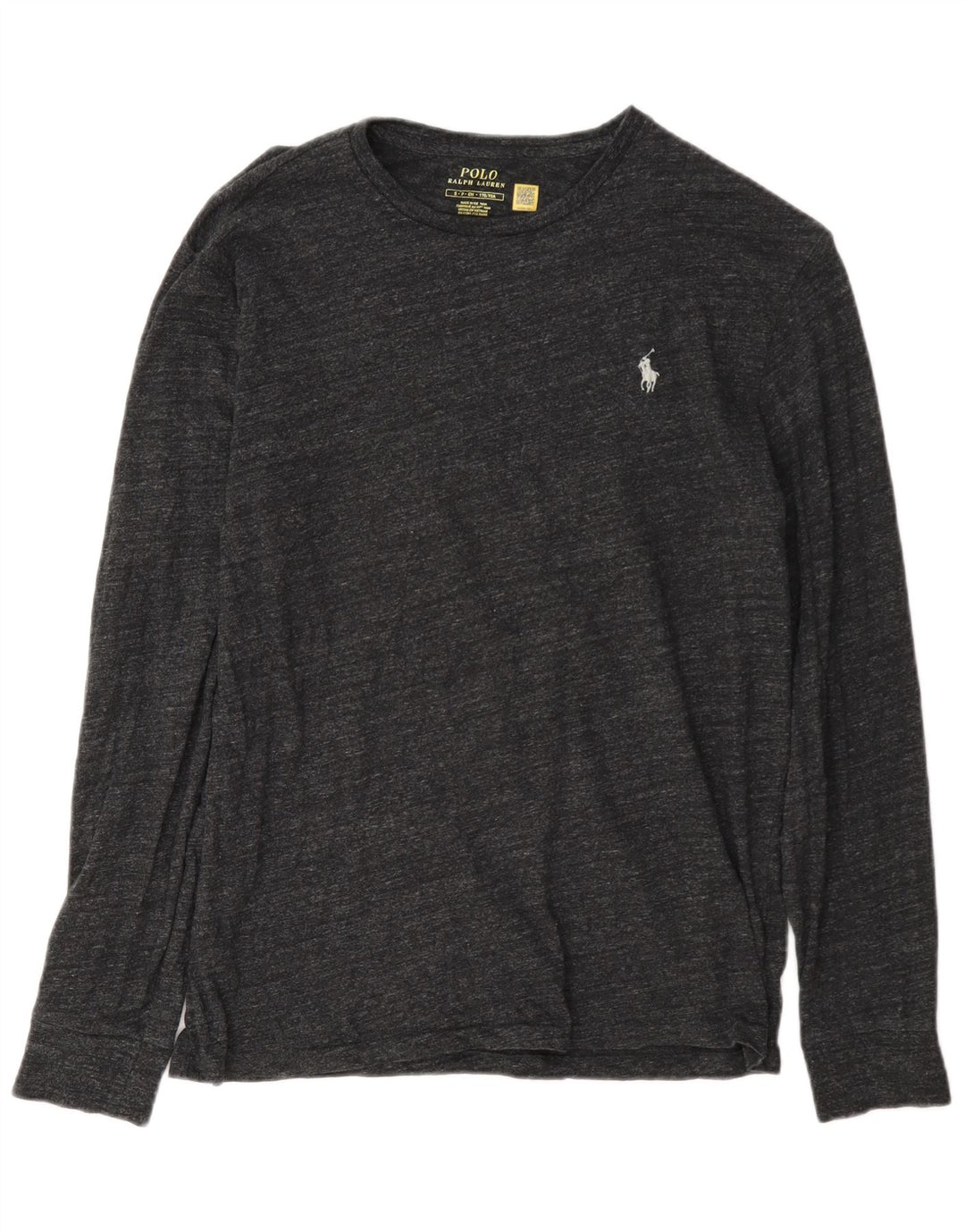 Polo Ralph Lauren Hombre Top Manga Larga Pequeño Gris Moteado
