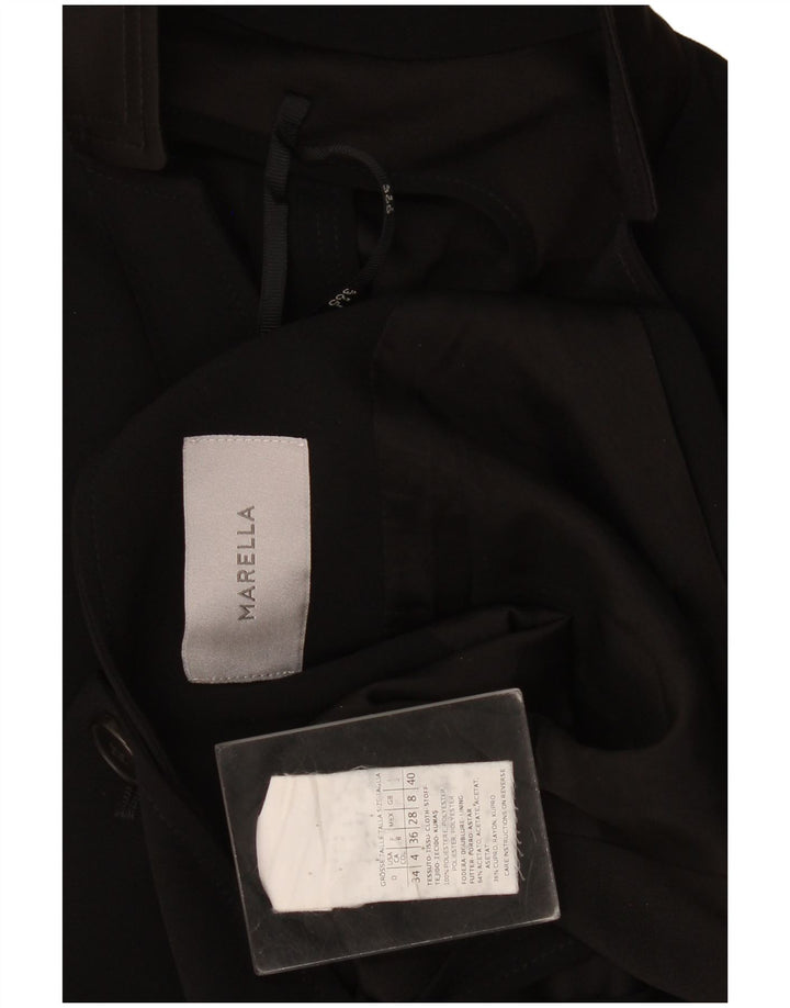 Marella Chaqueta tipo blazer de 1 botón para mujer UK 8 Small Poliéster negro