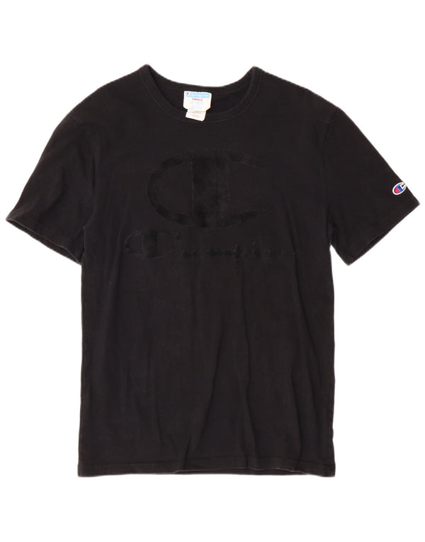 Champion Camiseta gráfica para mujer Top UK 10 Small Black Cotton
