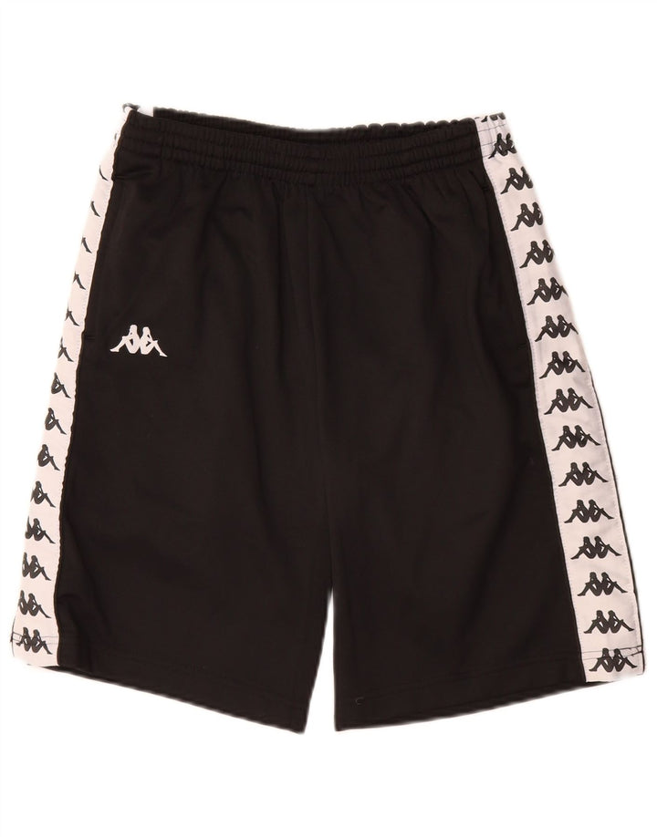 Kappa Shorts deportivos con gráficos para niños 11-12 años Poliéster color block negro