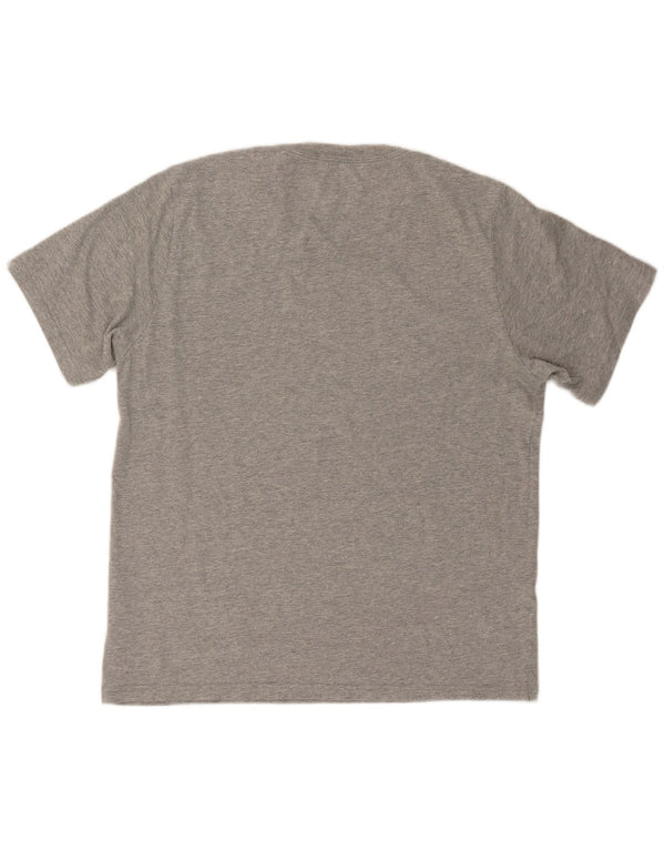 Camiseta con gráfico Converse para hombre Top grande de algodón moteado gris