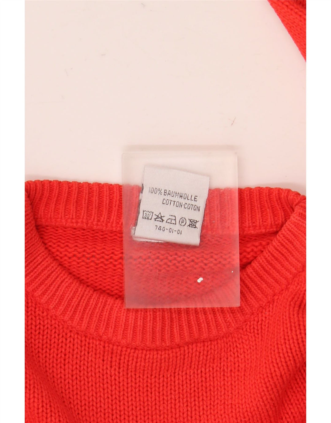 Puma - Jersey de cuello redondo para hombre, talla pequeña, algodón rojo