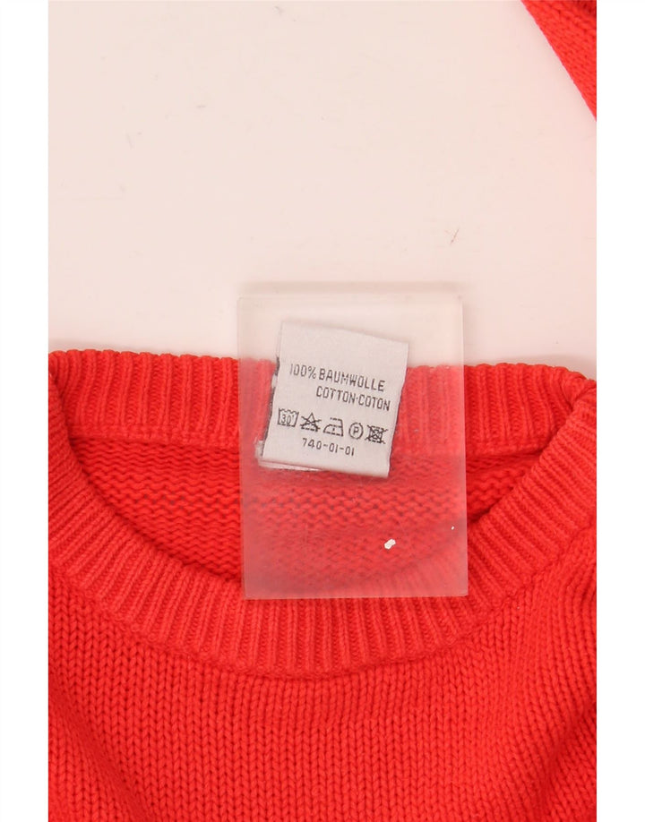 Puma - Jersey de cuello redondo para hombre, talla pequeña, algodón rojo