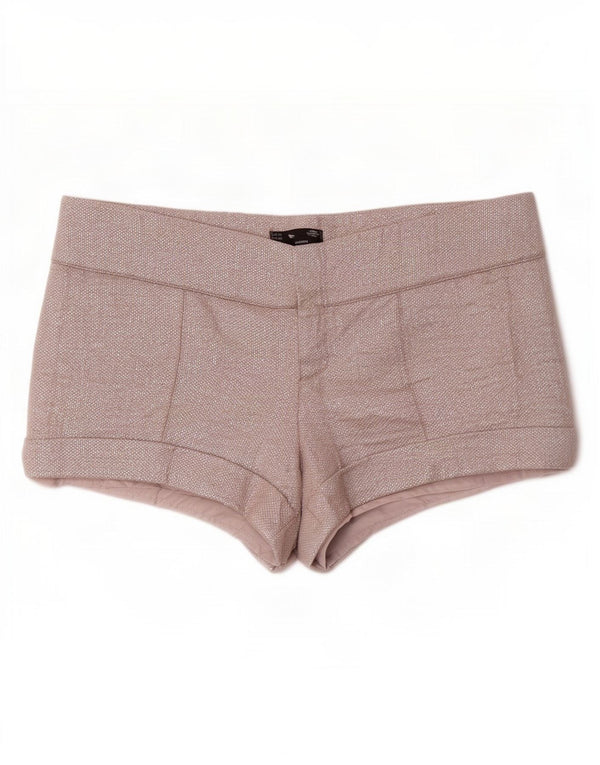 Zara Mujer Trafaluc Hot Pants EU 40 Medium W30 Algodón Plata