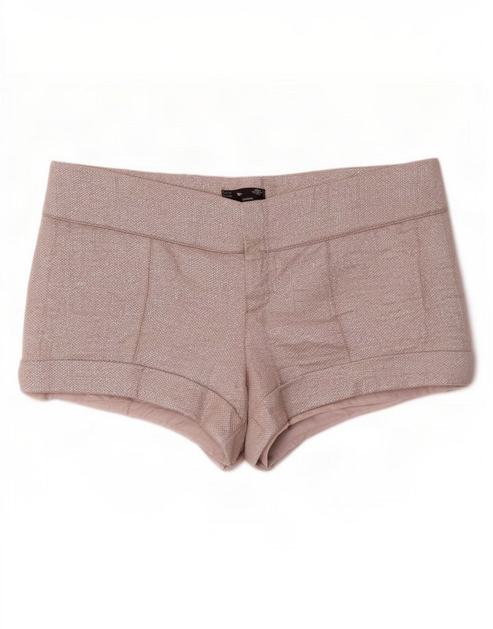 Zara Mujer Trafaluc Hot Pants EU 40 Medium W30 Algodón Plata