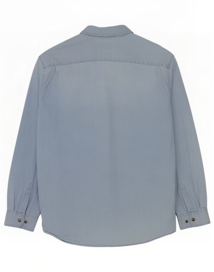 Camisa Wrangler Hombre 2XL Algodón Azul