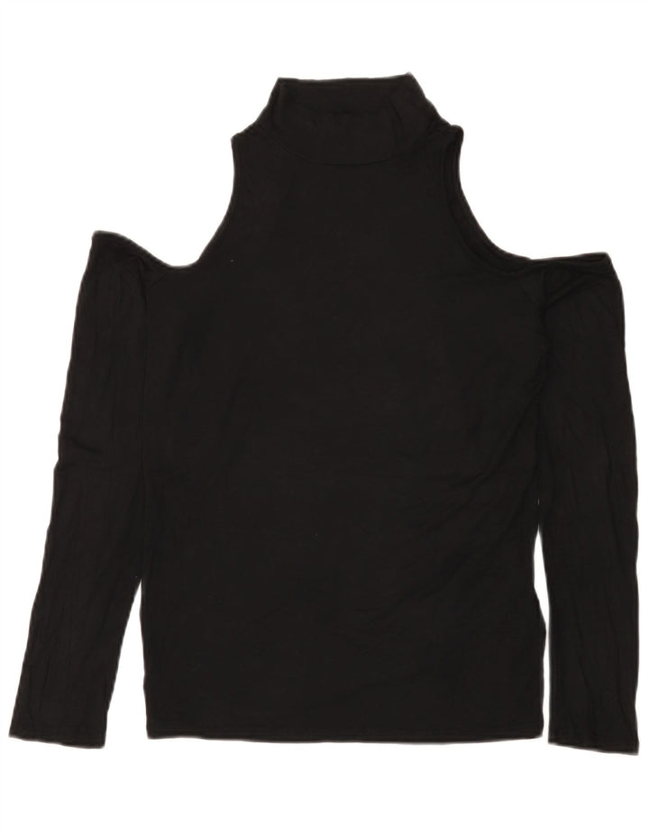 Lipsy Blusa con hombros descubiertos para mujer UK 42 Medium Viscosa negra