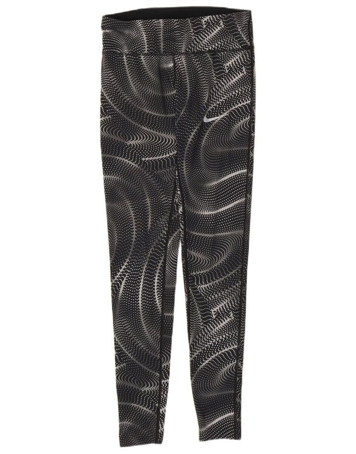 Nike Leggings Dri Fit para mujer UK 6 XS Poliéster geométrico negro