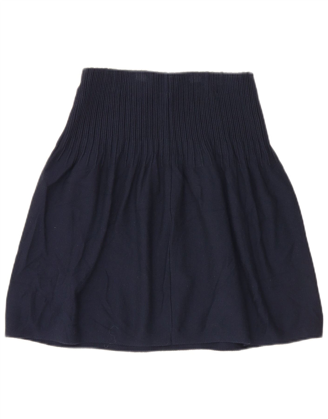 Massimo Dutti Mujer Falda Acampanada De Punto Small W26 Viscosa Azul Marino
