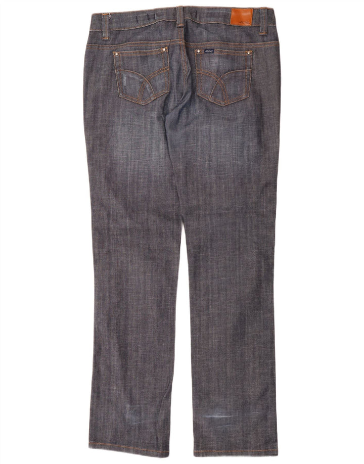 LEE Vaqueros rectos de cintura baja para mujer, talla 12, grande, W34 L33, azul marino