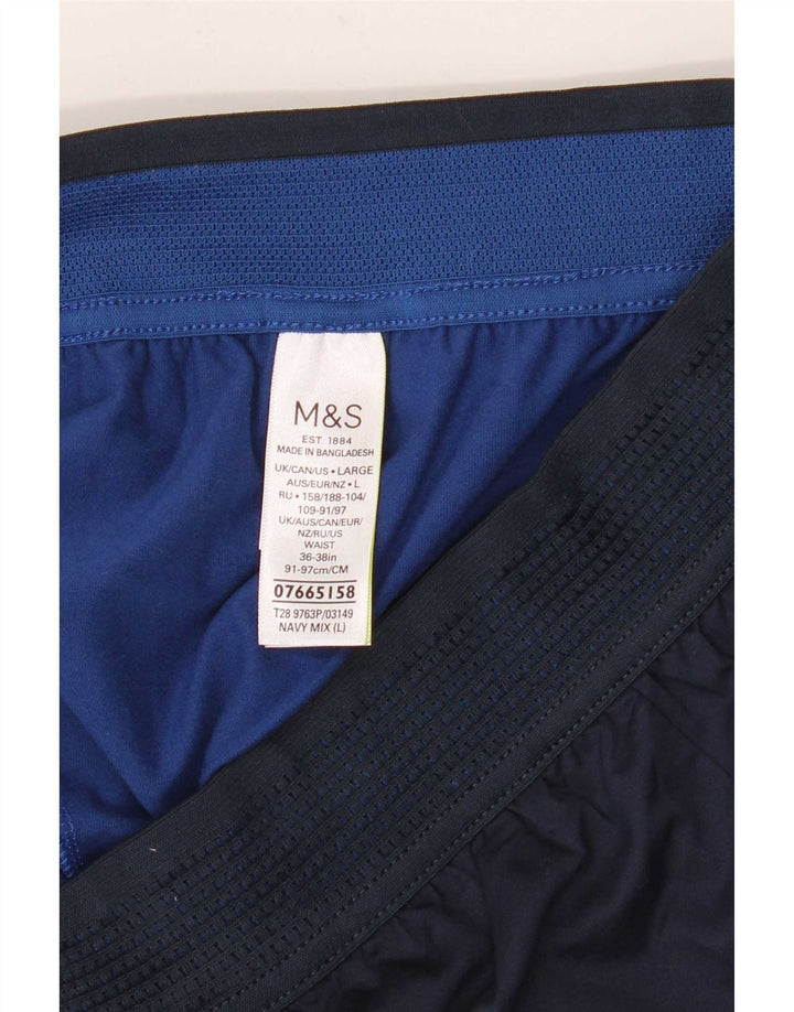Marks & Spencer Pantalones cortos deportivos para hombre Poliéster azul marino grande