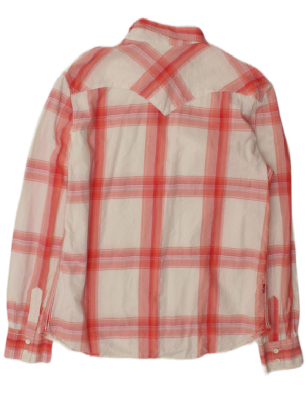 Levi's Mens Shirt Medium White Plaid