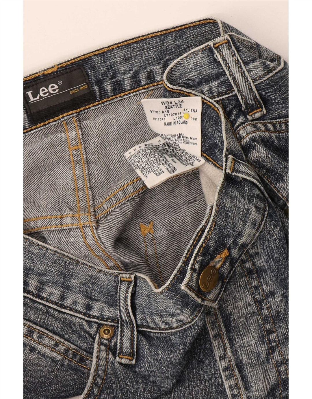 Vaqueros rectos Lee para hombre W34 L34 Algodón azul