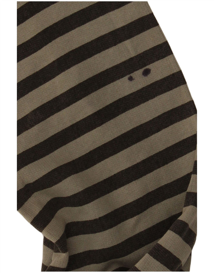 Camiseta de hombre Fat Face de manga larga de algodón a rayas beige grande