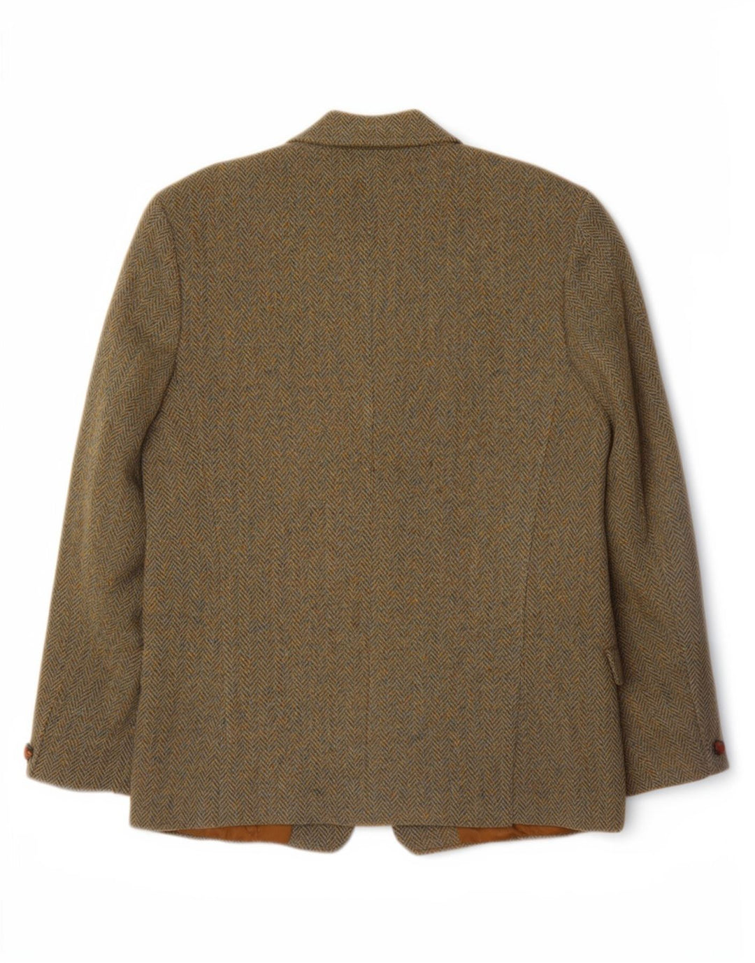 Dunn &Co Mens Harris Tweed UK 40 Grande Marrón Espiga Lana Clásico