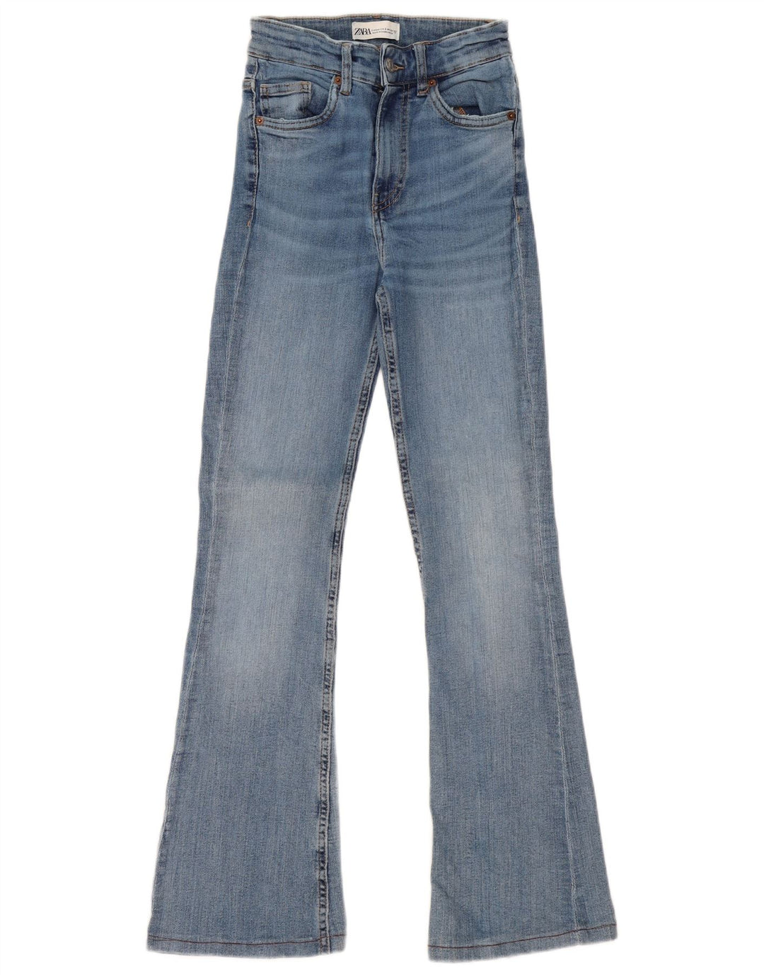 Zara Vaqueros Acampanados Mujer EU 34 2XS W24 L31 Azul