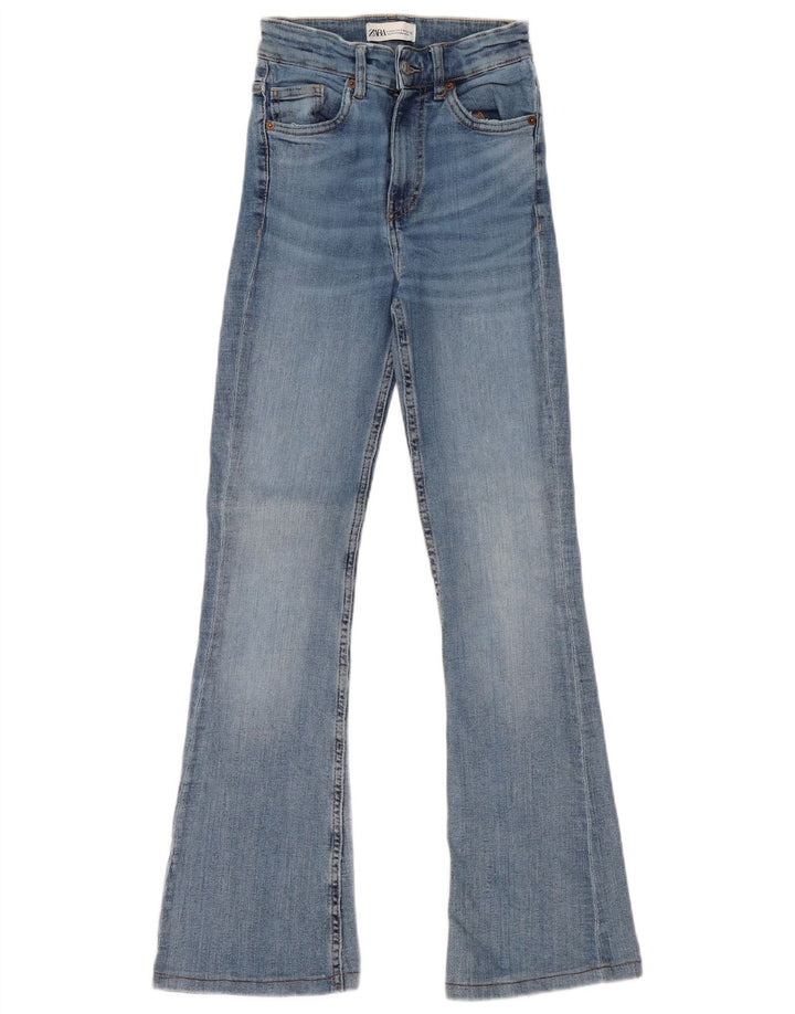 Zara Vaqueros Acampanados Mujer EU 34 2XS W24 L31 Azul