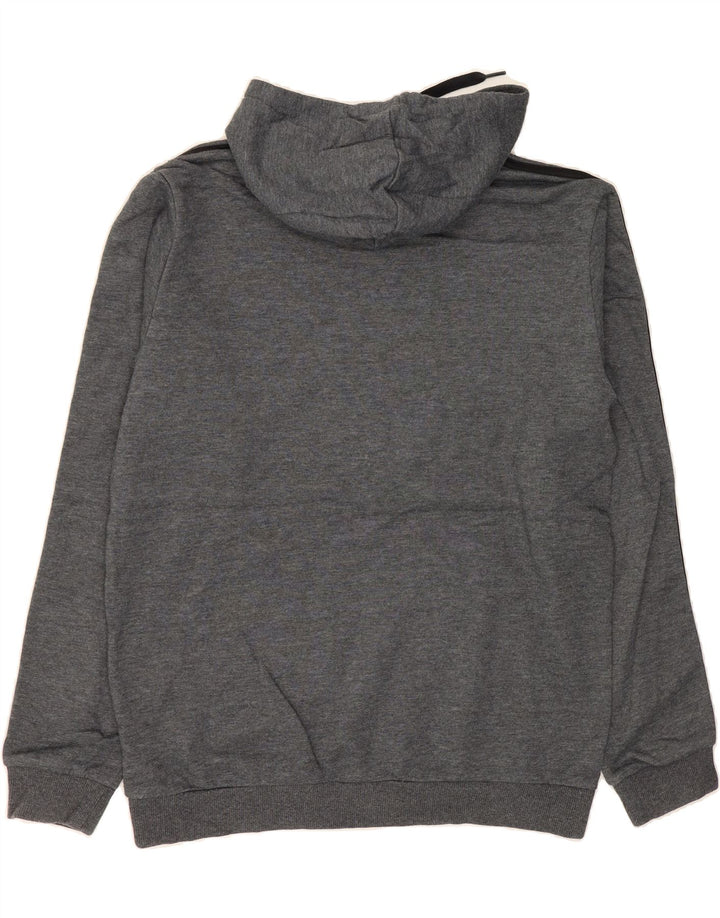 ADIDAS Mens Hoodie Jumper Medium Grey Cotton Vintage Adidas and Second-Hand Adidas from Messina Hembry 