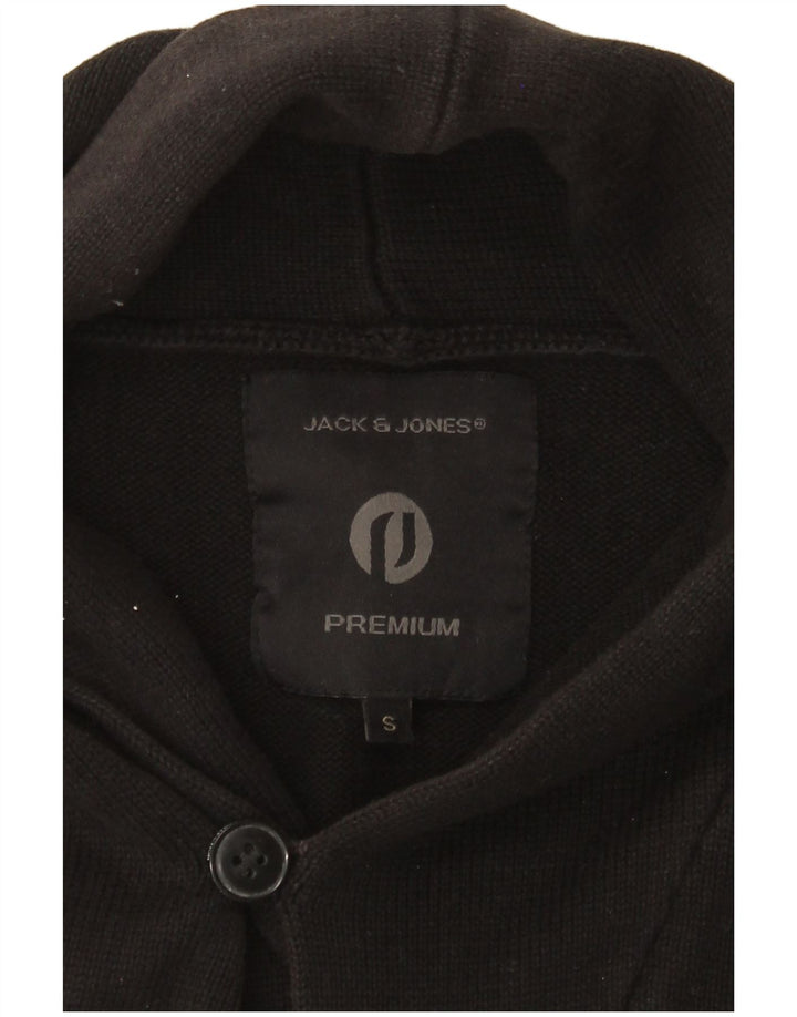 Jack & Jones Hombre Cárdigan Suéter Pequeño Negro