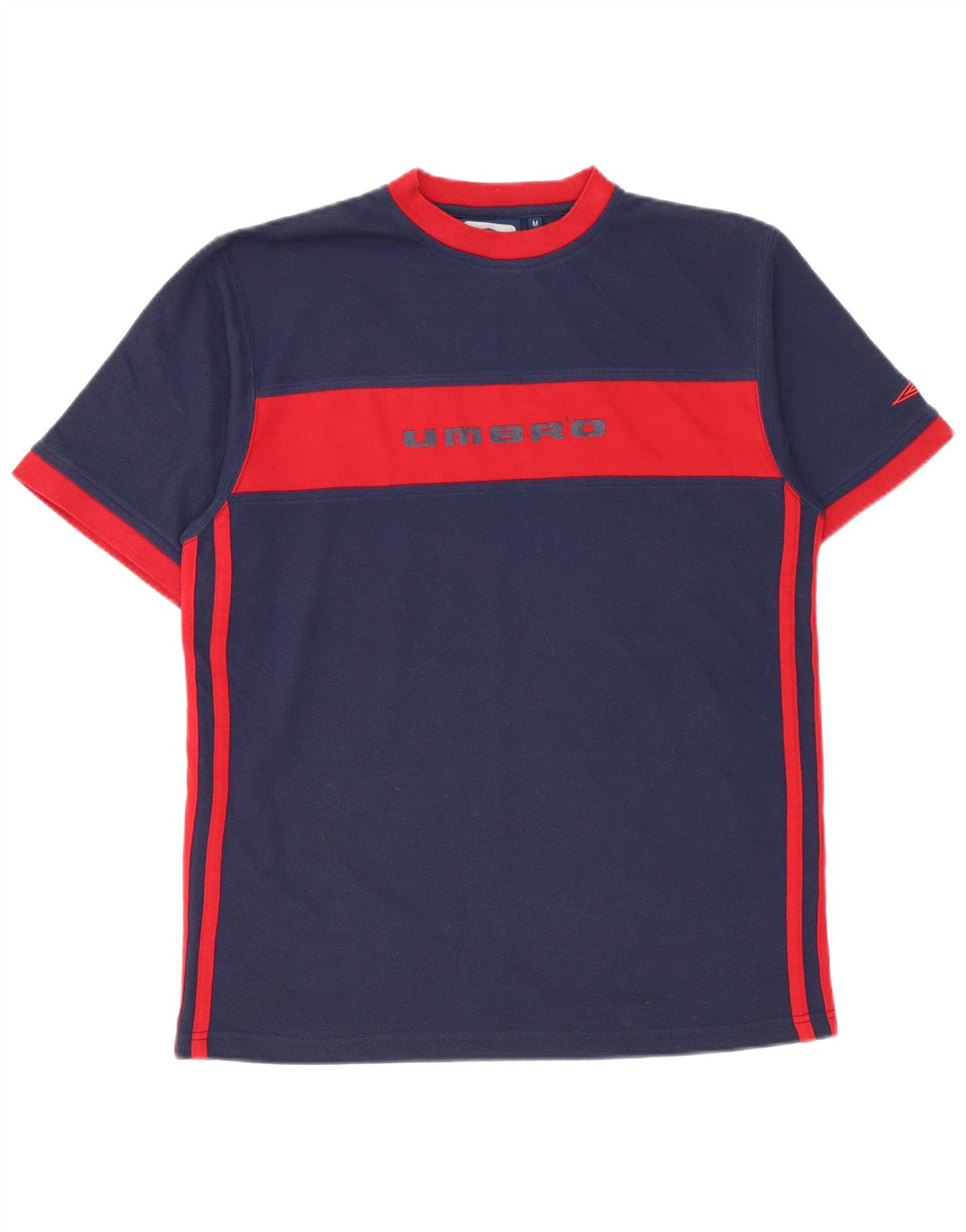 Umbro Hombre Camiseta gráfica Top Medium Azul marino Colorblock Poliéster