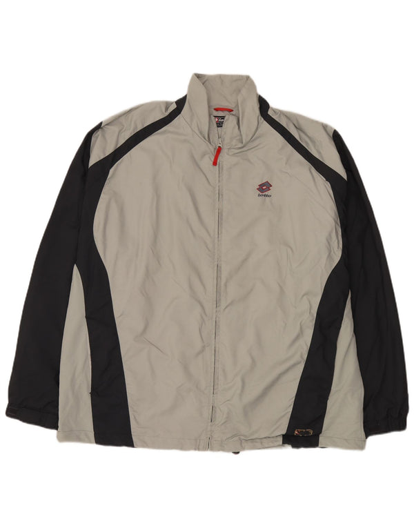 Lotto Hombre Chándal Top Chaqueta 3XL Gris Colorblock Poliéster