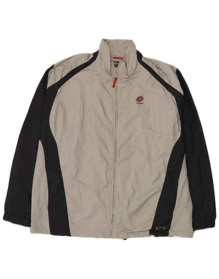 Lotto Hombre Chándal Top Chaqueta 3XL Gris Colorblock Poliéster