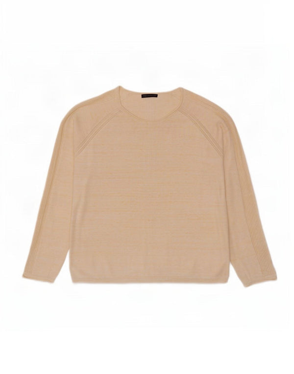 Marks & Spencer Womens Boat Neck Jumper Sweater UK 18 XL Yellow Flecked