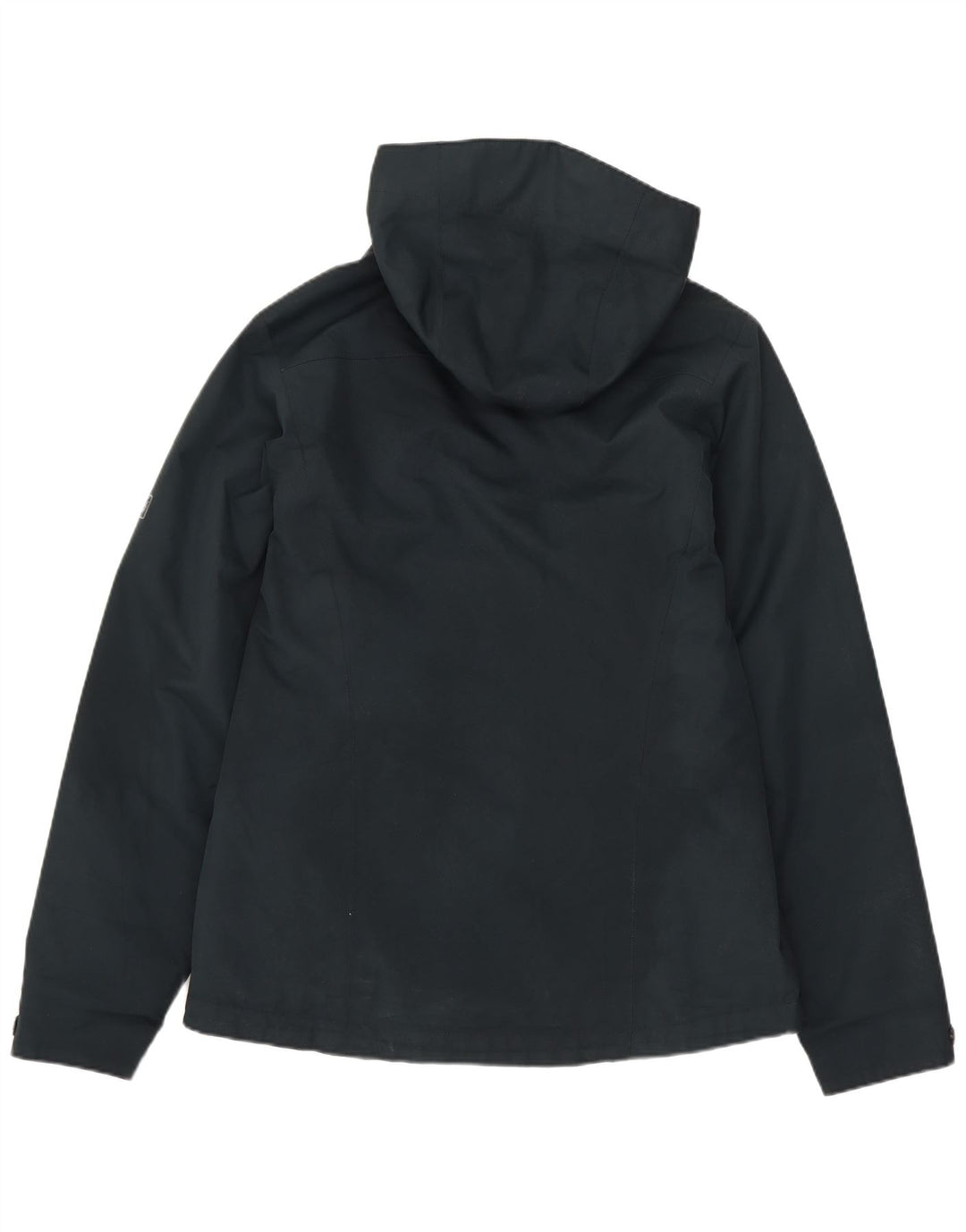 JACK WOLFSKIN Chaqueta cortavientos con capucha para mujer UK 12 Medium Azul marino