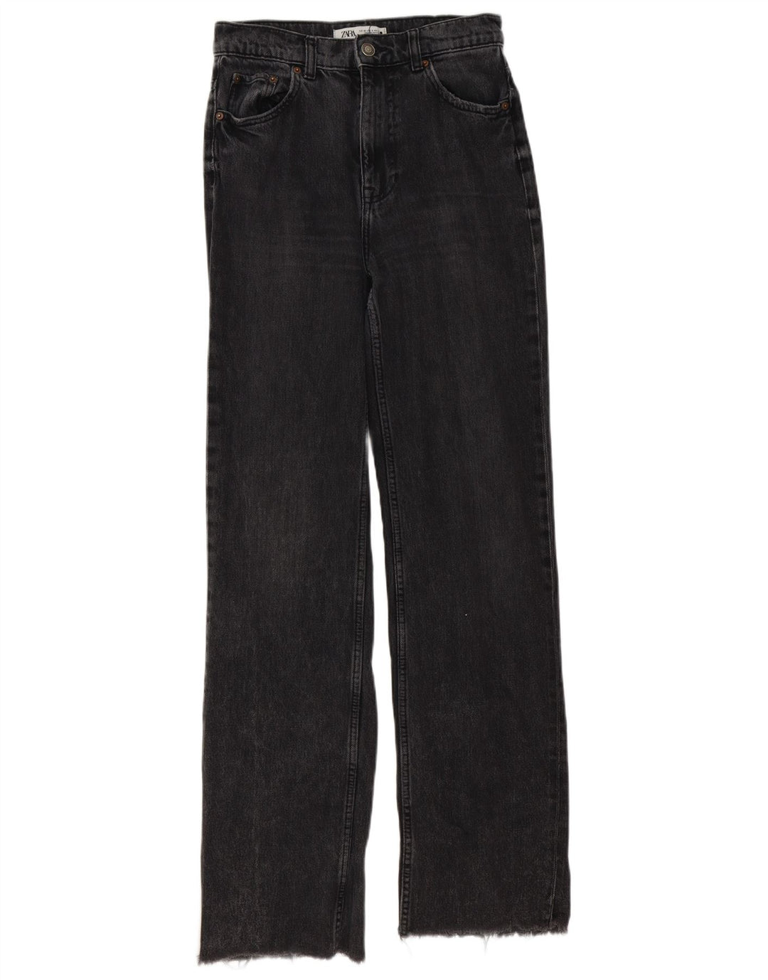Zara Jeans rectos para mujer EU 36 Small W26 L33 Algodón gris