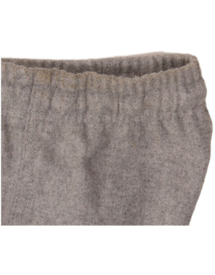 Zara Mujer Pantalones Casuales De Pierna Ancha Mediano W28 L30 Poliéster Gris