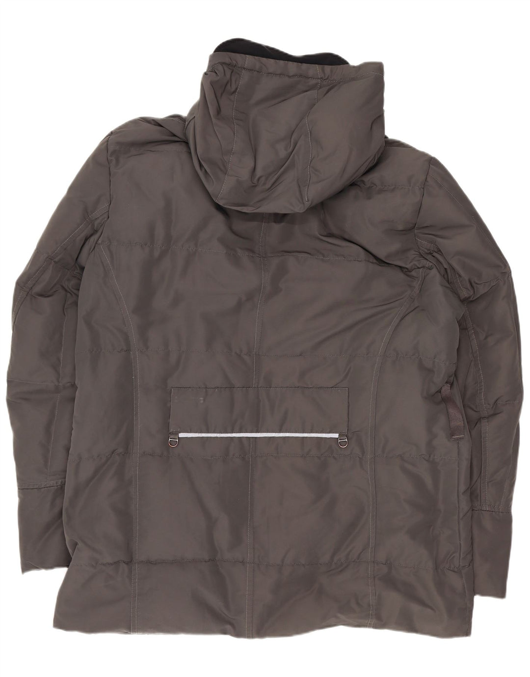 PEUTEREY Abrigo acolchado con capucha para hombre UK 40 Poliéster gris grande