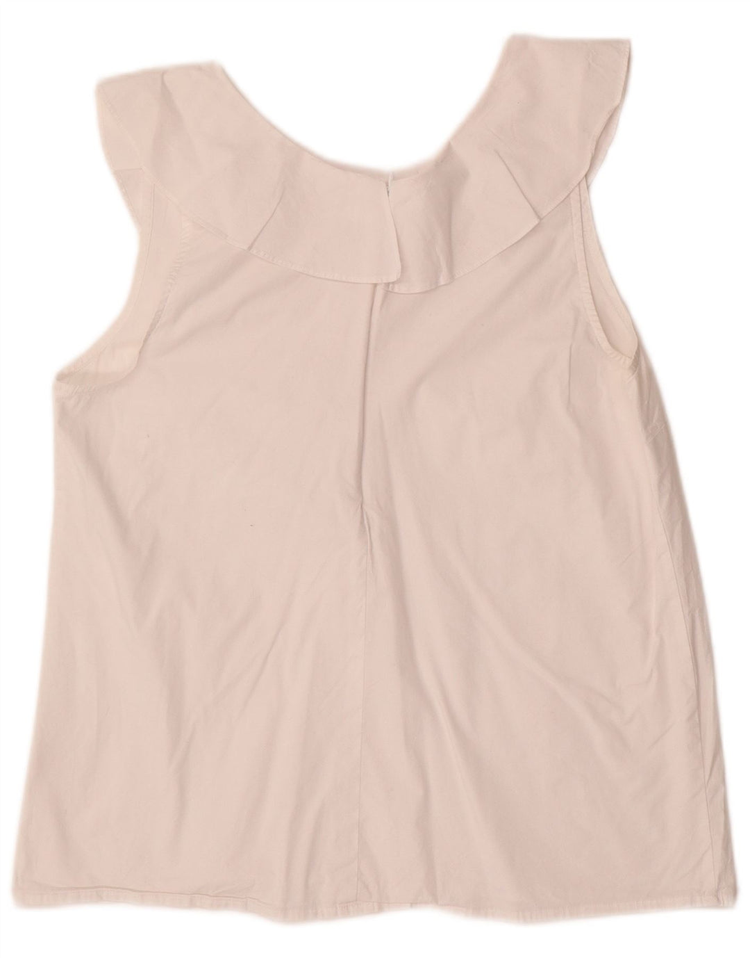 J. Crew Blusa sin mangas para mujer US 10 Grande Algodón blanco