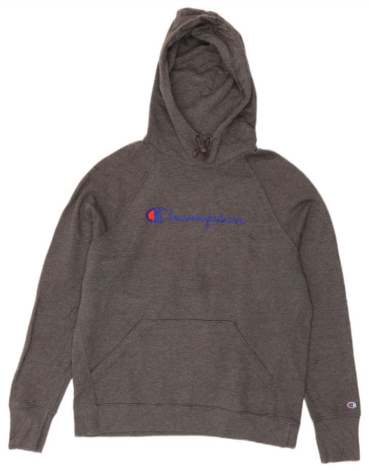 Champion Sudadera con capucha gráfica para mujer UK 14 Gris medio