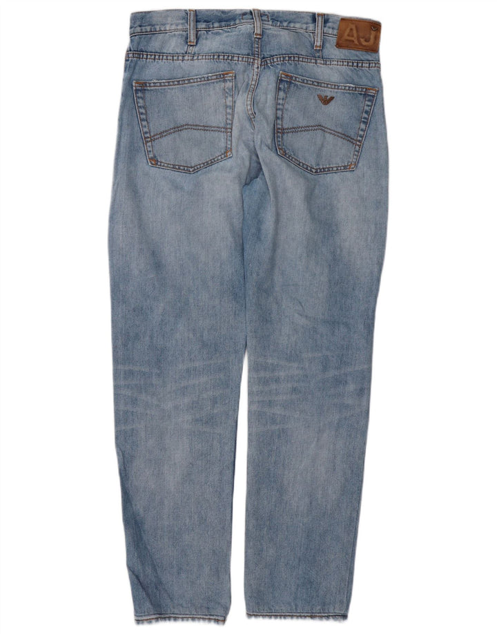 ARMANI Vaqueros rectos para hombre W34 L30 Azul